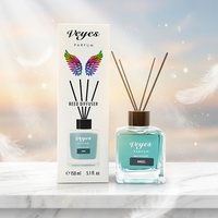 Diffuseur de parfum en verre carré fantaisie de 150 ml en gros avec arôme longue durée pour la maison et l'hôtel