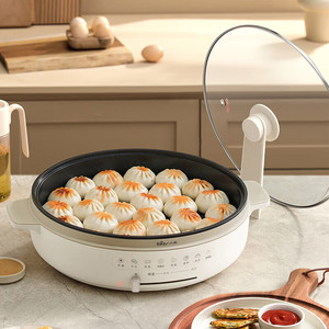 Plaque de cuisson électrique Bear DBC-H16U5 blanc cassé avec contrôle de température réglable pour la cuisson des crêpes et la friture - Product Image 4