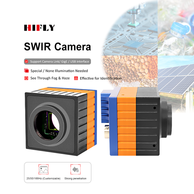 Hot Sale SWIR Camera with InGaAs Sensor GigE/USB/Camera Link Interface Machine Vision Industrial Cameras