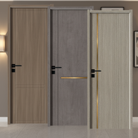 Porte intérieure en bois stratifié mélaminé, porte en bois carbone, porte en cristal, porte résidentielle, porte de chambre d'hôtel, étanche