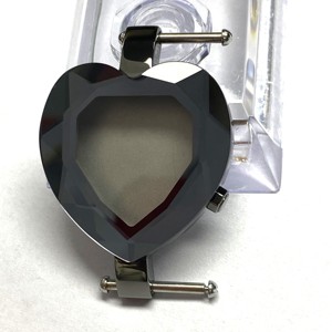 Tùy chỉnh 28mm 316L thép không gỉ hình trái tim xem trường hợp khoáng kính Ronda 751 phong trào không thấm nước 5ATM màu bạc - Product Image 4