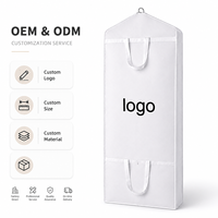Bolsa para Trajes de Tela No Tejida con Logotipo Personalizado al por Mayor, Funda para Vestido de Novia, con Doble Asa, para Lavandería y Hoteles