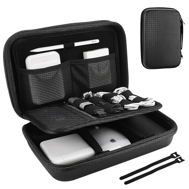 Portable Custom Travel Small Electronic Organizer Hard Shell EVA Storage Case With Zipper