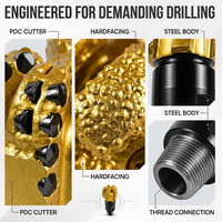 Буровое долото PDC Drillsoltek с твердосплавным напылением для бурения горных пород, разведки и работы в абразивных условиях