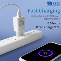 Adaptateur de charge rapide EU US 5V 2A 2.1A Chargeur mural USB pour téléphones Android