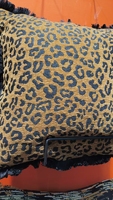 Tissu d'ameublement de luxe en jacquard chenille imprimé léopard, 100 % polyester, anti-boulochage, 620 g/m², pour canapé