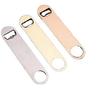 ที่เปิดขวดโลหะแบบแบน ที่เปิดขวดเบียร์สแตนเลส ดีไซน์เพรียวบาง ทนทาน อุปกรณ์บาร์สำหรับใช้ในครัวร้านอาหาร - Product Image 3