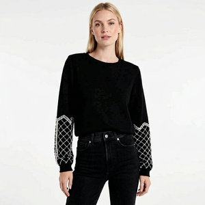 Sudaderas de Alta Calidad Personalizadas para Mujer, 100% Algodón, Transpirables, 220g, Duraderas, con Hombros Caídos, Adornadas con Pedrería, Estilo Casual de Invierno - Product Image 1
