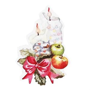 Pegatinas de Papá Noel rojas con forma de dibujos animados personalizados, regalo de Navidad, textura de vinilo PVC con purpurina de colores, para regalo. - Product Image 4