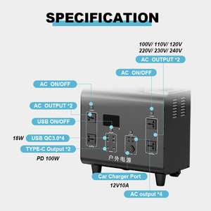 Batterie de stockage d'énergie solaire portable 3000w 2560wh, alimentation d'urgence multifonctionnelle pour le camping et les activités de plein air - Product Image 2