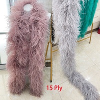 Coloré 6ply pas cher plume d'autruche Boa autruche pour vêtements de danse robe latine mariage carnaval décorations Costume accessoires