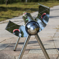 Nouveauté camping en plein air portable solaire barbecue grill double système solaire thermique tube sous vide énergie solaire four de cuisson