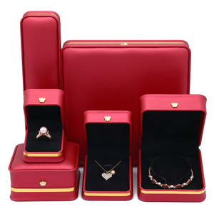 Mini scatola regalo di gioielli braccialetto braccialetto ciondolo orecchino anello <span class=keywords><strong>collana</strong></span> in pelle PU scatole di gioielli personalizzate scatola di imballaggio Set con LOGO - Product Image 5