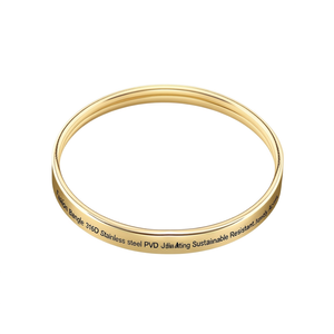 Fashion <b>Bangle</b> 316L Stainless Steel PVD Gold Plating Sustainable Resistant Jewelry Accessory - Product Image 2
