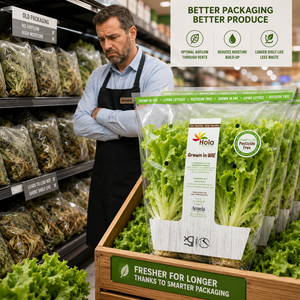 Sacs coniques en CPP imprimés sur mesure en gros avec trous d'aération pour l'emballage de fruits frais - Product Image 4