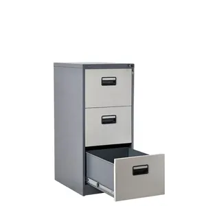 Office furniture KD structure 3 drawer hanging steel file cabinet