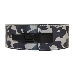 Cinturón con Hebilla de <span class=keywords><strong>Palanca</strong></span> de 13mm de Grosor en Color Personalizado, Venta al por Mayor de Cinturón de <span class=keywords><strong>Palanca</strong></span> de Piel de Vaca para Levantamiento de Pesas con Camuflaje - Product Image 3