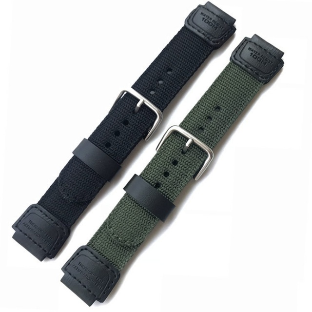 Military Style Nylon Watch Strap 15mm/18mm Compatible with AE-1200 SGW-300/400 AQ-S810 Sports Watch Bands