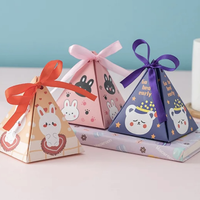 Boîte Cadeau en Papier Conique pour Chocolats et Bonbons, Design Personnalisé, Impression Personnalisée, DIY, Petite Boîte Triangulaire en Forme de Pyramide pour Cadeau