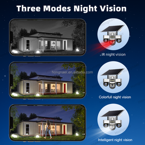Hongnaer 3K 6MP 3 ống kính không dây năng lượng mặt trời bảng điều khiển Powered IP PTZ CCTV <span class=keywords><strong>Camera</strong></span> V380 Pro ngoài trời an ninh wifi 4 gam Sim Thẻ năng lượng mặt trời máy ảnh - Product Image 6