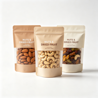 Sachet refermable mat personnalisé avec logo, sans BPA, de qualité alimentaire, pochette verticale givrée pour stockage alimentaire, modèle Z1