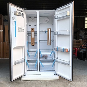 Réfrigérateur double porte avec distributeur de glace 600L, couleur gris foncé, réfrigérateur côte à côte, refroidissement par air, sans givre, Inverter 220V, bon <span class=keywords><strong>prix</strong></span> - Product Image 1