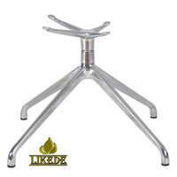 Base de chaise pivotante 4 étoiles en aluminium robuste de 670 mm, réglable en hauteur, polie, pour pieds de canapé, salon, bureau, extérieur, hôpital
