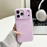 Casing Ponsel Magnetik Candy Matte untuk iPhone 17 16 15 14 Pro Max, Warna-warni Frosting 2 in 1, Pelindung Belakang Anti Benturan