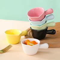 Tasse à lait multifonctionnelle en céramique, mini-tasse à sauce pour steak, cuillère à lait, pot à sucre rond, 100 ml, ustensiles à café