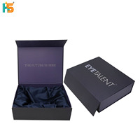Boîte Cadeau Perruque de Luxe Personnalisée avec Logo pour Extensions Capillaires, Incrustation Satinée, Écologique, Pliable, en Carton Magnétique, Spécifications UV