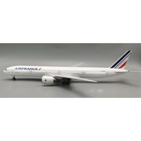Modèle d'avion Boeing Air France en résine 47 cm avec lumières et roues, ornement d'avion statique réaliste, en boîte, durcissement à la chaleur, cadeau d'affaires