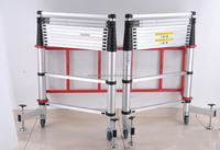 Deliladder Nouvelle Échelle Pliante Personnalisée de 3,2 m, Échafaudage Télescopique, Échelle en Aluminium