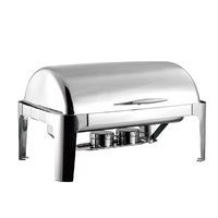 Réchaud de buffet professionnel en acier inoxydable épaissi pour hôtel, chauffe-plats de petit-déjeuner, équipement de restauration, alimenté à l'alcool