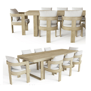 Sân thượng vườn ghế gỗ tếch chống thấm nước mặt trời bảo vệ bàn ghế gỗ tếch Patio đồ nội thất ngoài trời đặt bên bờ biển khách sạn ghế gỗ Tếch - Product Image 3