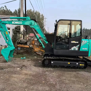 Miniexcavadora KOBELCO Sk60 original usada con motor Yanmar, excavadora hidráulica pequeña, maquinaria agrícola, envío global - Product Image 1