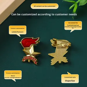 Medaglia in Metallo Personalizzata, Distintivo Commemorativo su Misura, Targhetta con Emblema Scolastico/Classico, Forma a Stella o Fiamma - Product Image 2