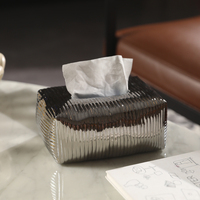 Boîte à mouchoirs en céramique de luxe haut de gamme créative porte-serviettes élégant décoration de table basse de bureau en papier pour le salon