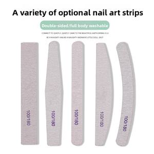 Lime <span class=keywords><strong>à</strong></span> <span class=keywords><strong>ongles</strong></span> professionnelle <span class=keywords><strong>à</strong></span> double face avec logo personnalisé, motif droit, éponge, grain 100/180 - Product Image 2