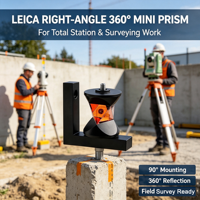 Mini-prisme à angle droit 360 degrés compatible avec la station totale Leica, cible réfléchissante pour l'ingénierie et la topographie