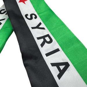 カスタムシリアスカーフ卸売 15*135cm シリア建国記念日ギフト シリア国旗スカーフ アウトドア用 - Product Image 5