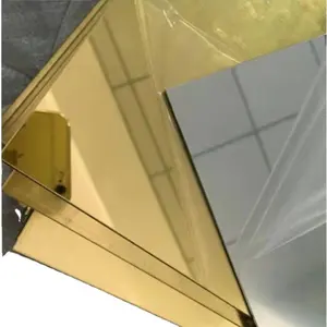 AISI SS Farb blatt 8K Golden Mirror Finish 201 304 316 430 Dekorative Edelstahl blech platte