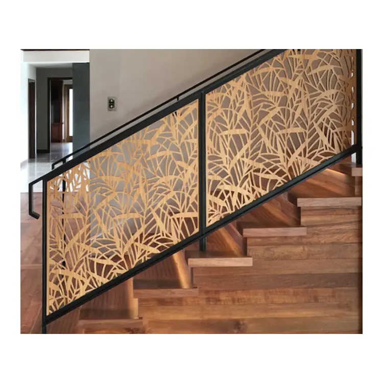 Panel de Metal cortado con láser, esgrima, escalera, placa de Metal decorativa, paneles de valla de Metal decorativos