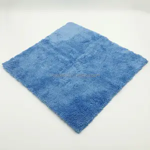 Dual Pile Ultra Soft Plush Fluffy 500gsm Car Care Wash Buffing Polish Cleaning Auto Detailing Edgeless Microfiber Car Wash Towel