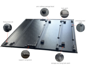 Cubierta Rígida Plegable de Cuatro Pliegues para Camioneta Mitsubishi <span class=keywords><strong>L200</strong></span>, Resistente al Agua, en Oferta - Product Image 5