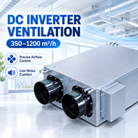 Ventilateur de récupération de chaleur à courant continu 350 m³/h avec contrôle de vitesse variable pour la maison et le bureau