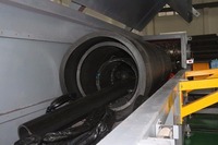 Trituradora de tubos de plástico hdpe, trituradora de plástico de tipo horizontal de gran diámetro con empuje hidráulico