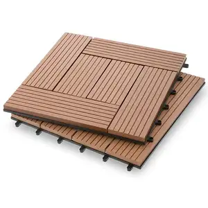 Patio Garden Inter lock WPC DIY Composite Decking Fliesen 300x300 Anti-Rot Decking Für DIY Fliesen im Freien