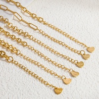 SUMMLY Collier Chaîne en Acier Inoxydable Plaqué Or 18K Style Vintage Simple Luxe Léger Sensation Premium, Vente en Gros, Fabricant de Bijoux