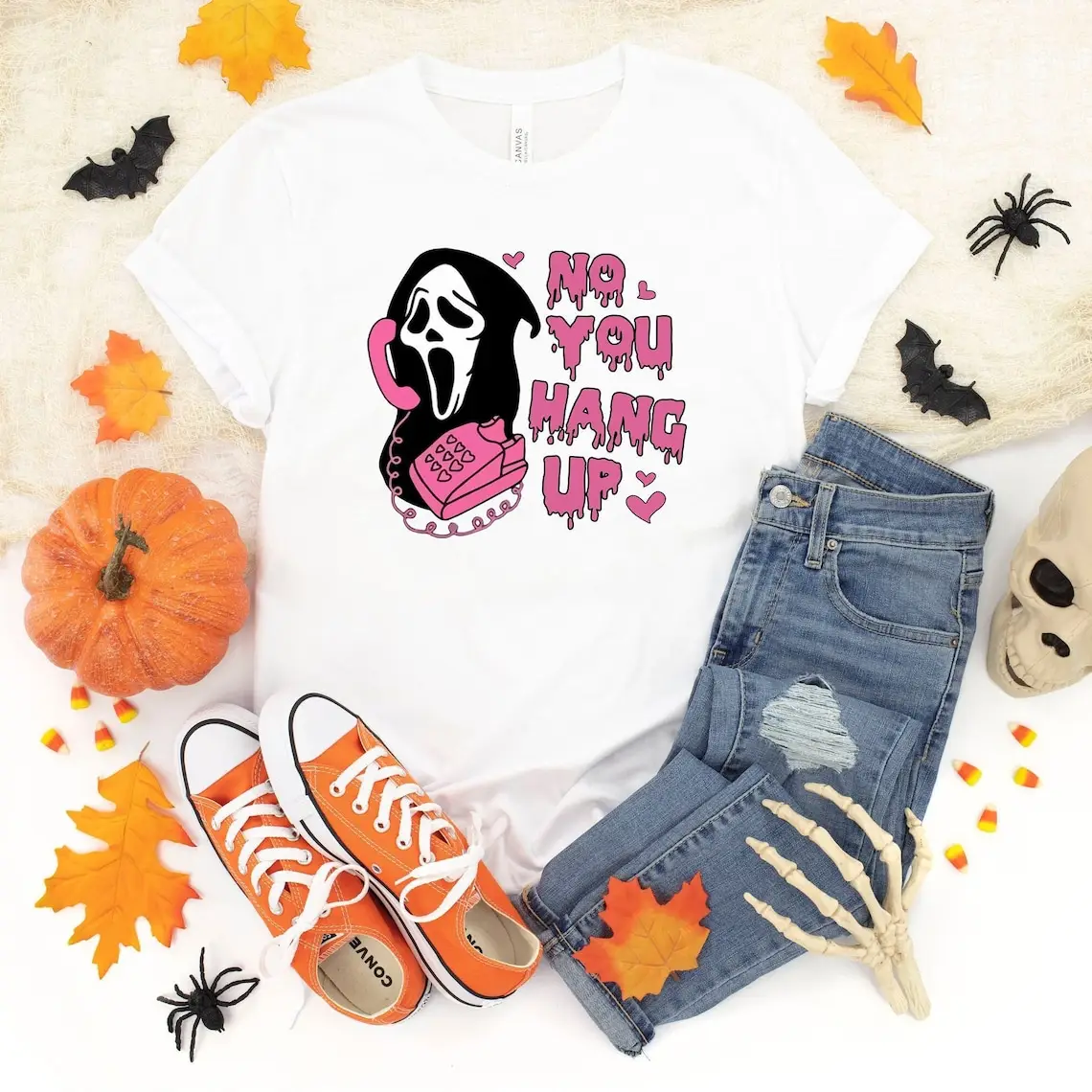 Fashion No You Hang Up Printing Ghostface Valentine Halloween Funny Ghostface Tee T-shirts