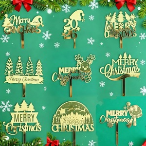 ท็อปเปอร์เค้กคริสต์มาสอะคริลิคหนา 1.3 มม. ลายฮันนี่แอนด์สวีทเนส ของตกแต่งวันคริสต์มาสสำหรับงานปาร์ตี้วันหยุด - Product Image 1